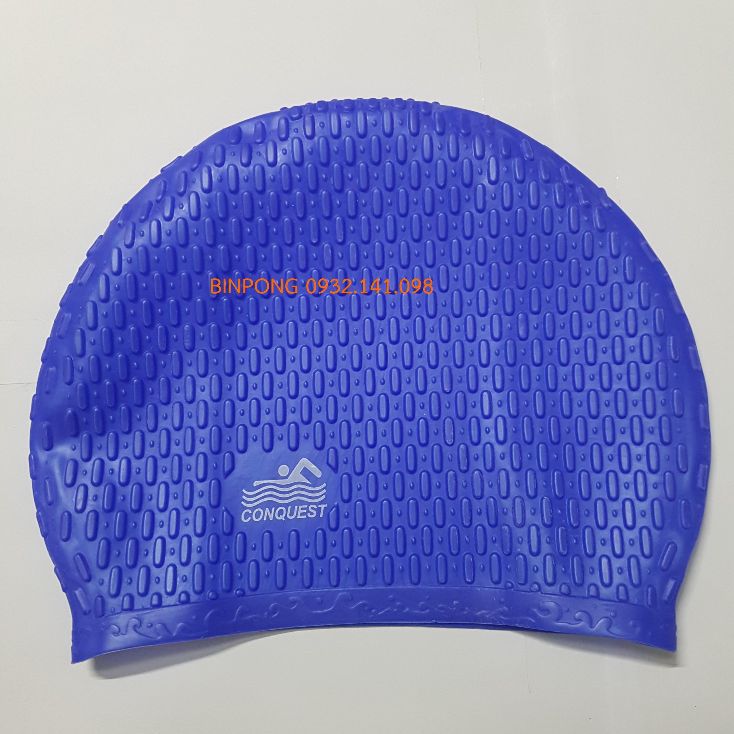 Nón bơi silicon Conquest - màu hồng