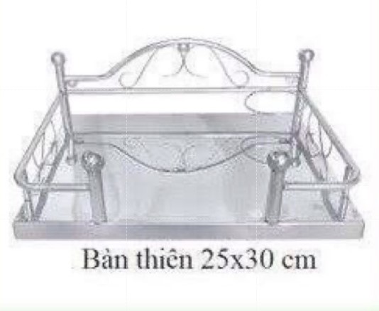 Bàn thiên thờ cúng inox 24 ‘30 cm