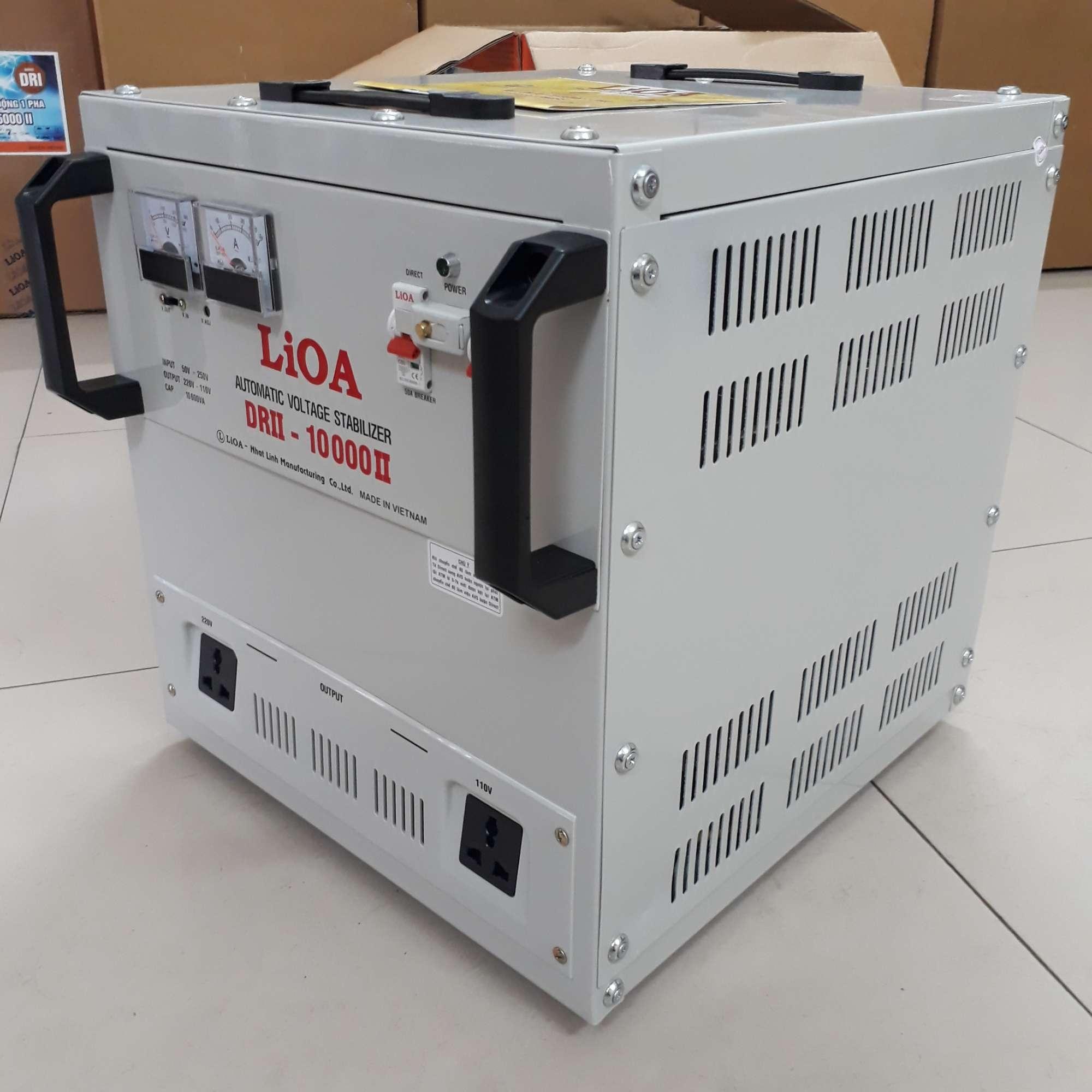 Ổn Áp Lioa 10KVA 1 Pha Dải 50-250V, Thế Hệ II 100% Dây Đồng