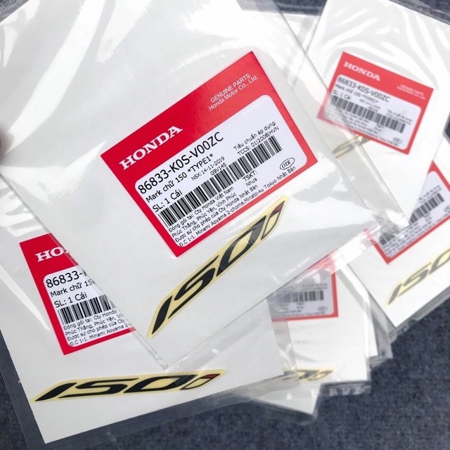 🏅 ★ 1 Đôi Tem Chữ 150i SH 2020 -2021 MÃ K0S ★ 🏅