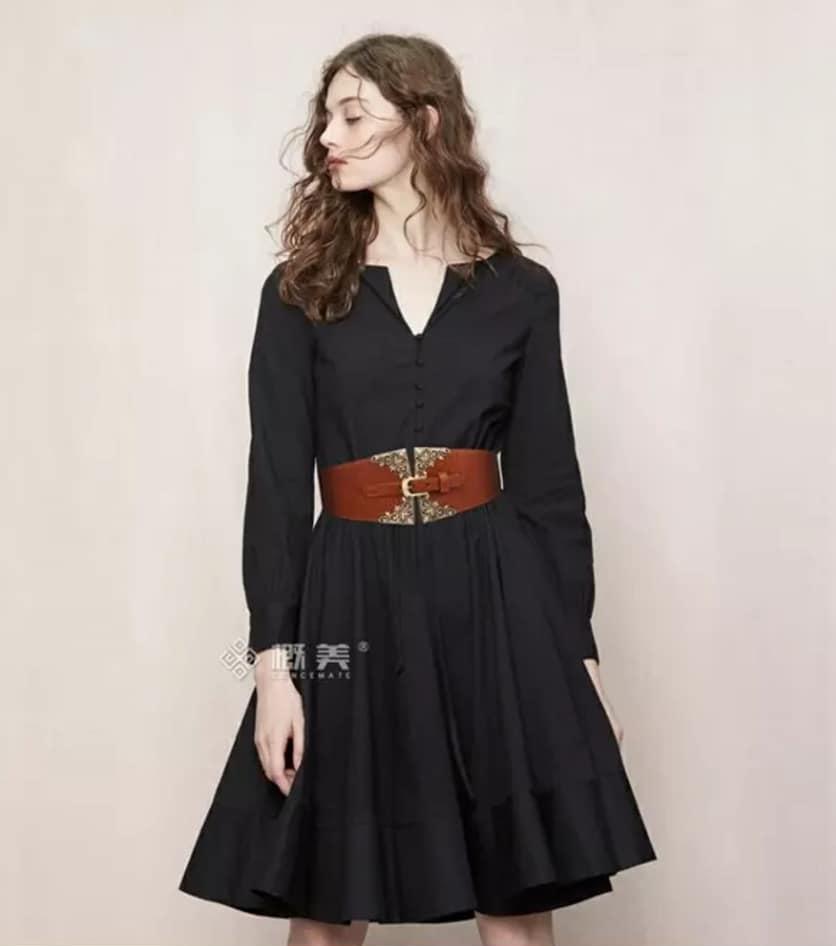 Dây nịt Thắt lưng nữ phối đầm váy crocodile belts 10cm