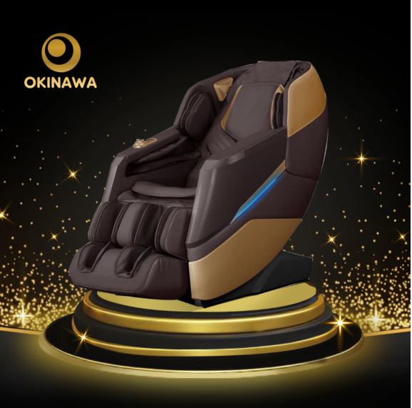 {HOT !!! 2022}Ghế Massage OKINAWA OS855 công nghệ 5D, bi di chuyển, điều khiển giọng nói và kéo giãn đỉnh cao vv
