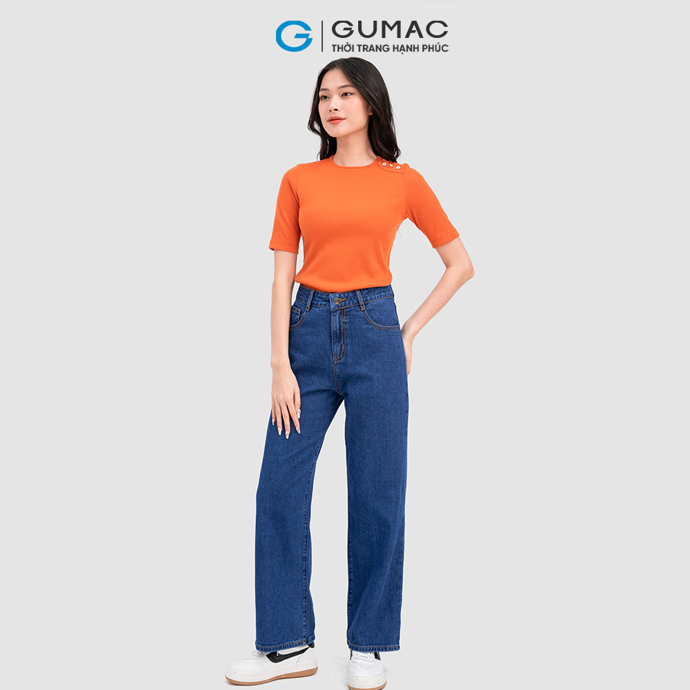 [SALE SỐC] Áo thun kiểu nút vai thời trang GUMAC ATC11065