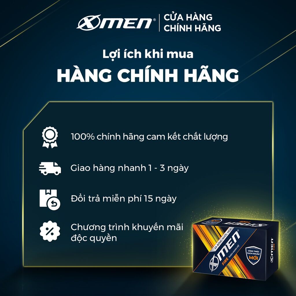 Xà Bông X-Men Fire Thơm Mạnh Mẽ 90g