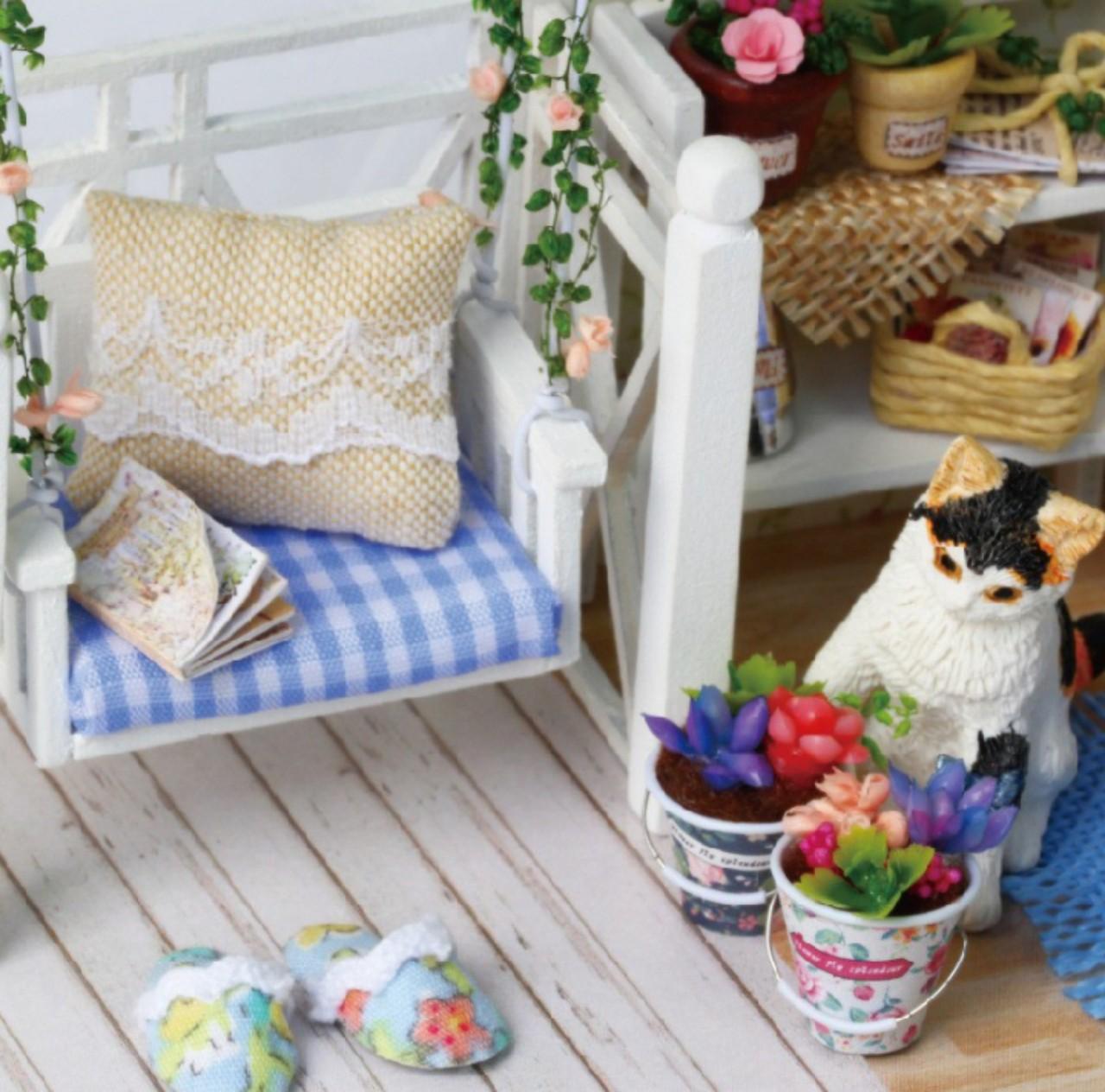 Mô Hình Nhà Gỗ DIY Nhật ký mèo con