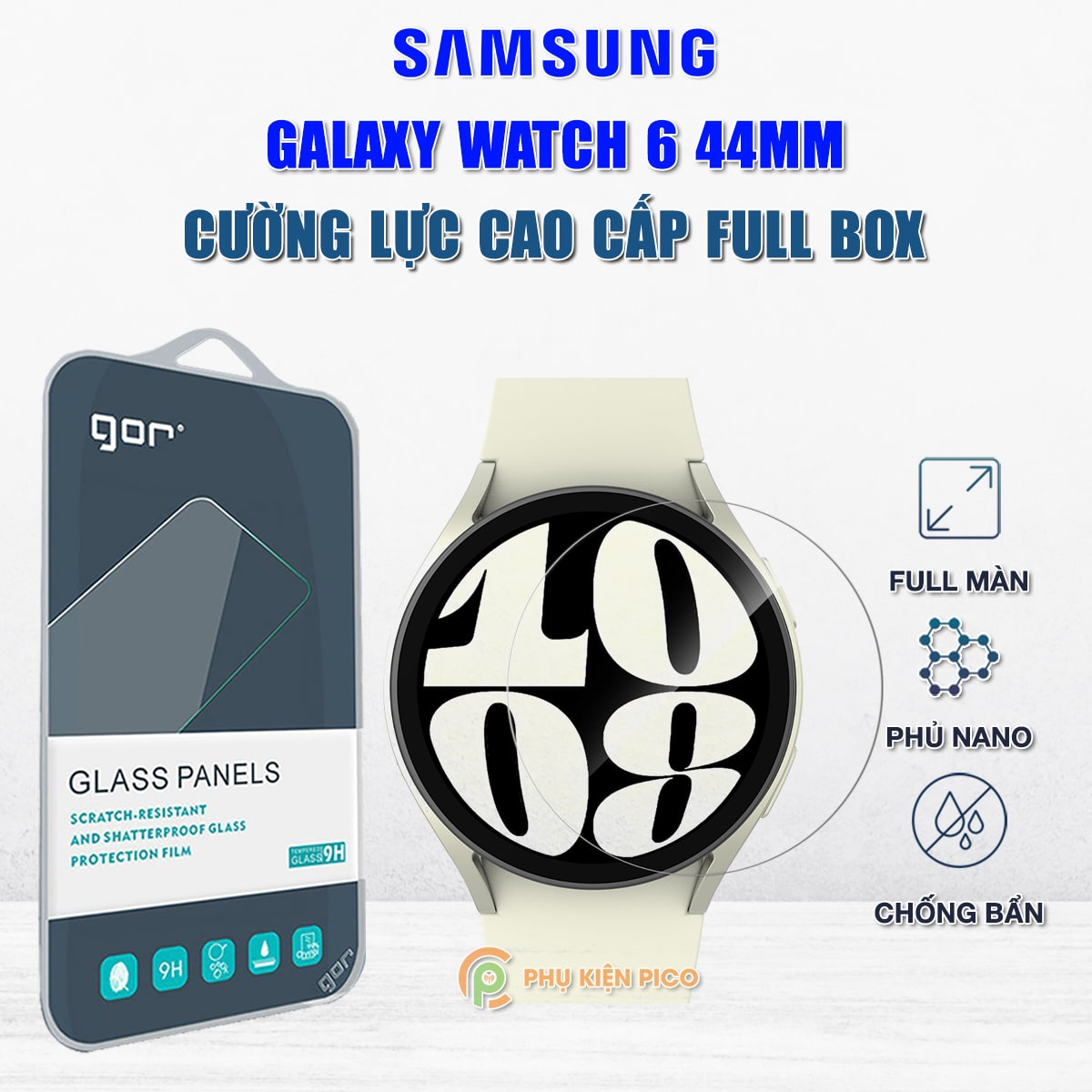 Genuine Samsung Galaxy Watch 6 44mm tempered glass Gor - Samsung Watch 6 44mm screen protector