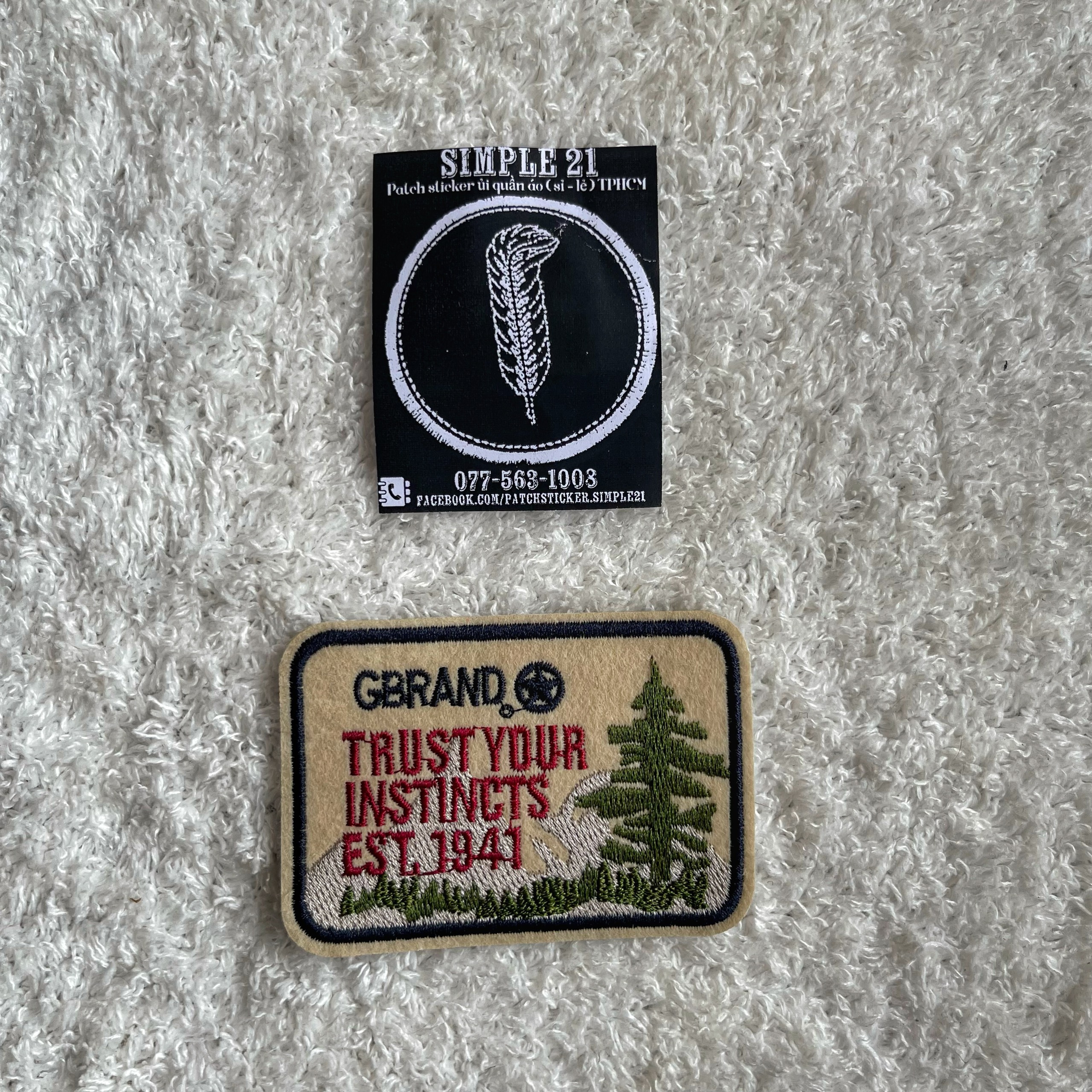 Patch sticker ủi quần áo simple21