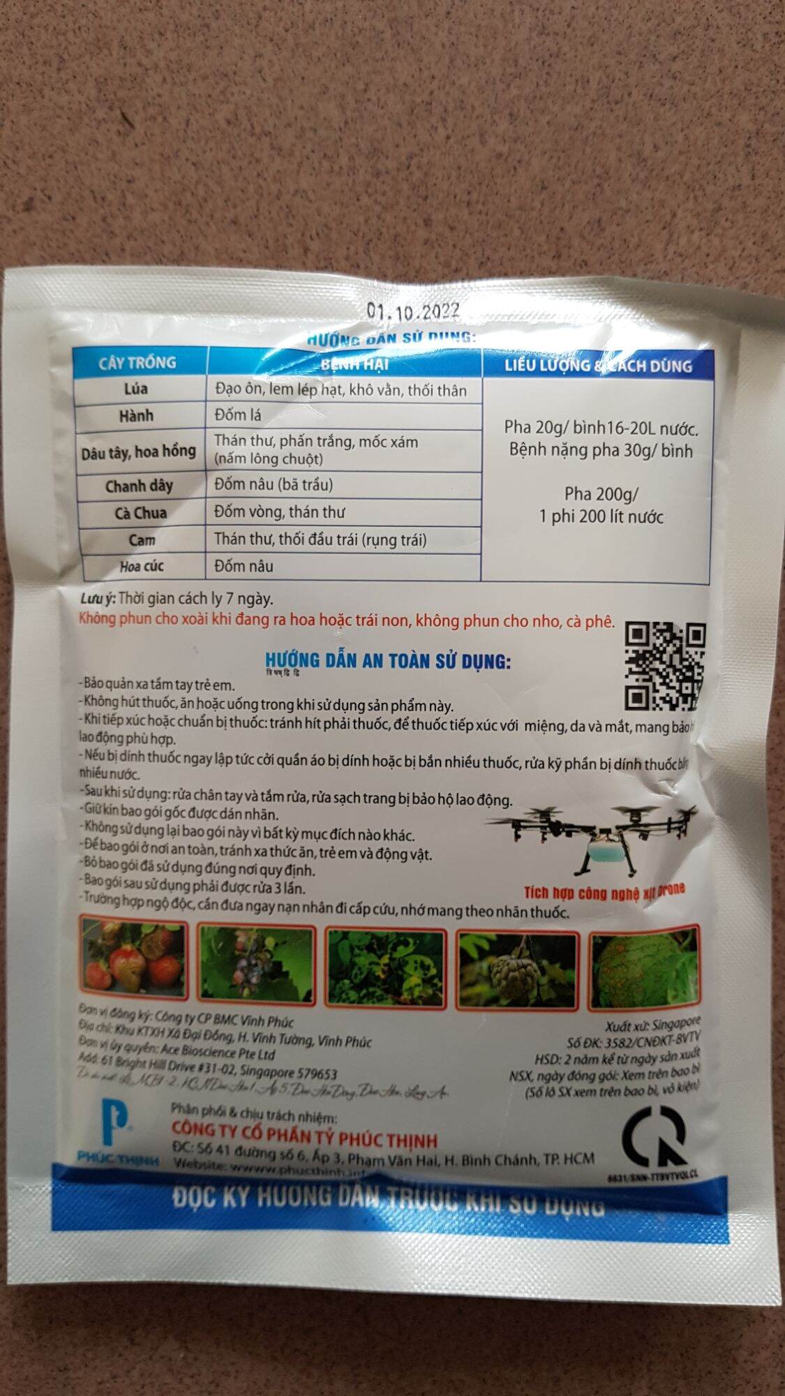 Thuốc trừ nấm bệnh CABENDAZIN (Singapore)