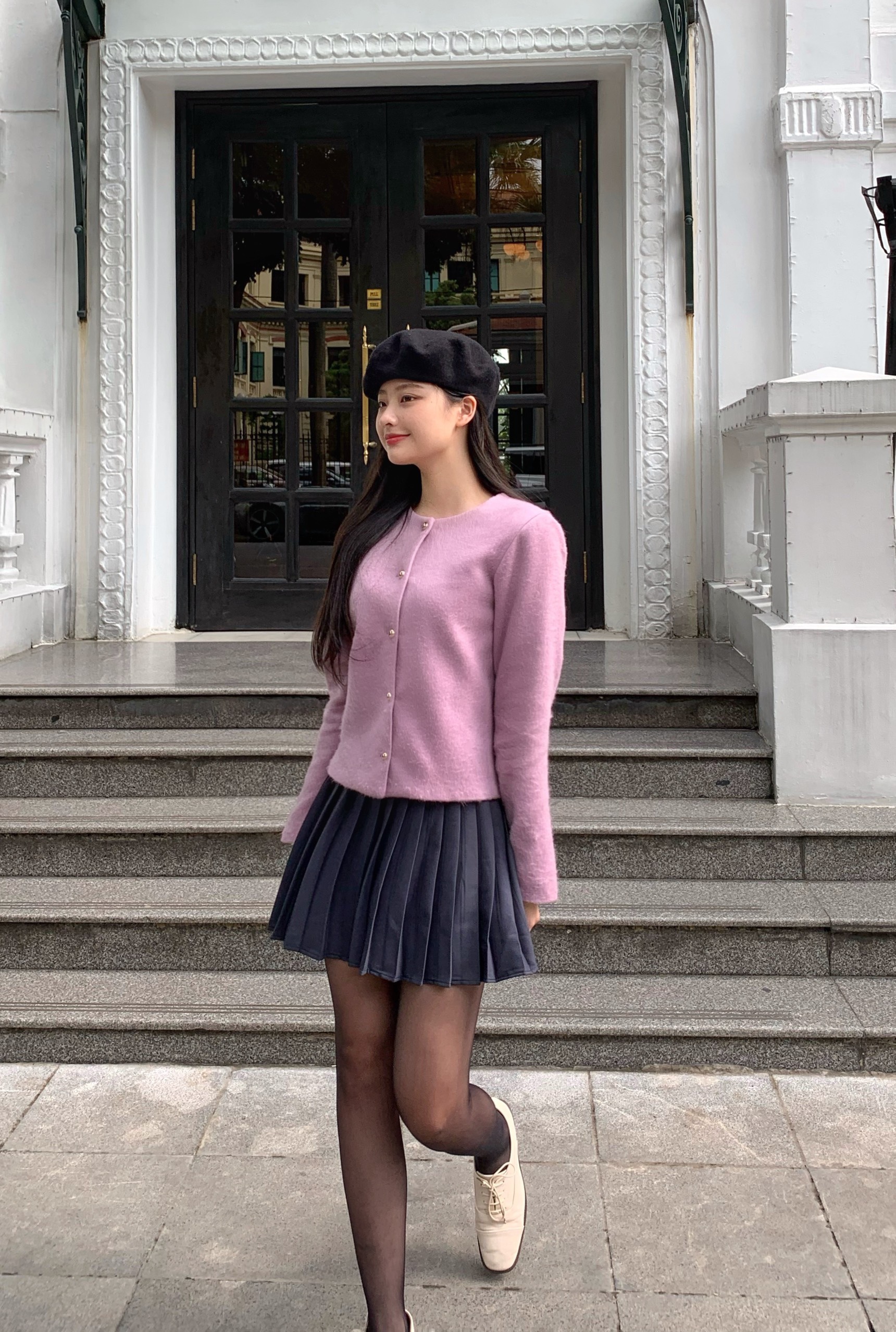 Áo Khoác Lông - Ruffle Blouse