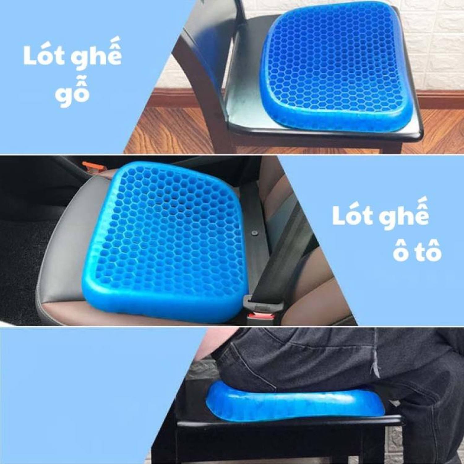 Đệm ngồi thông minh 3d silicon mát lạnh
