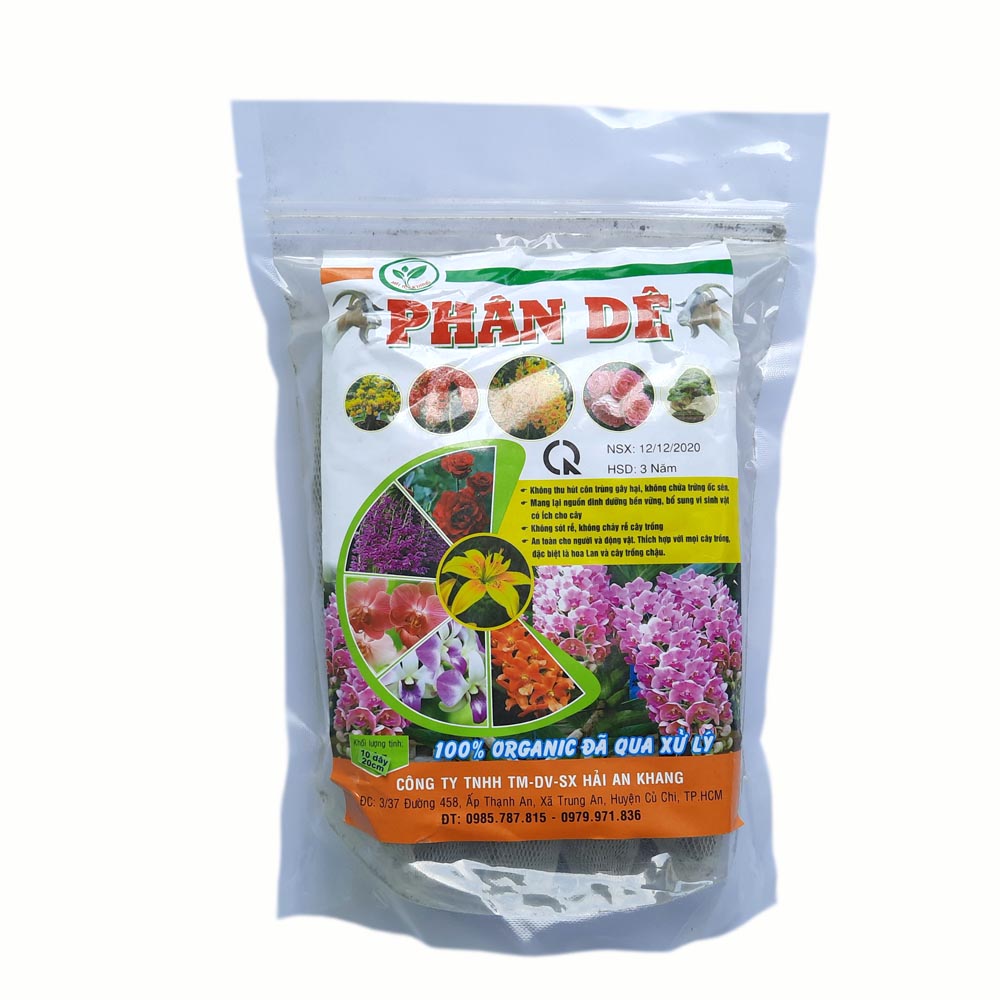 Phân dê dùng cho lan dạng túi tan chậm - Gói 10 túi - Nông Nghiệp Phố
