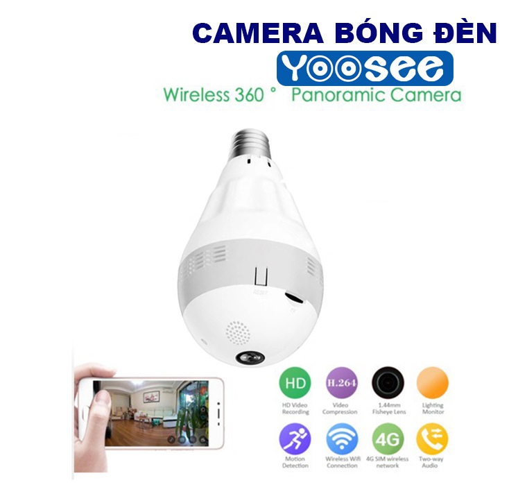 [KÈM THẺ NHỚ]+Camera IP Yoosee Bóng đèn 1.3 Mp dùng phần mềm Yoosee