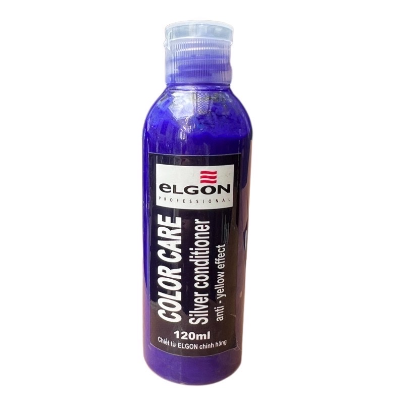 Dầu gội xả tím khử sắc tố vàng Elgon Colorcare Silver 100mlx2