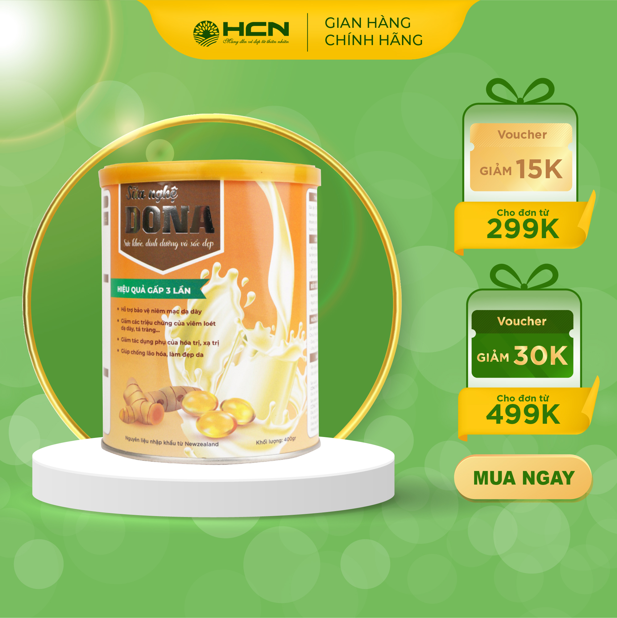 Sữa nghệ dona hộp 400g - món quà cho sức khỏe vàng