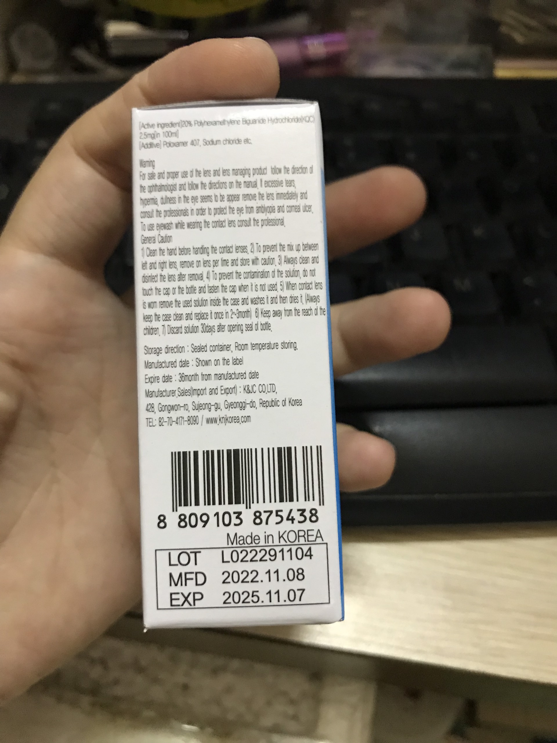 Nước rửa lens, nước ngâm kính áp tròng B5 chuyên dụng