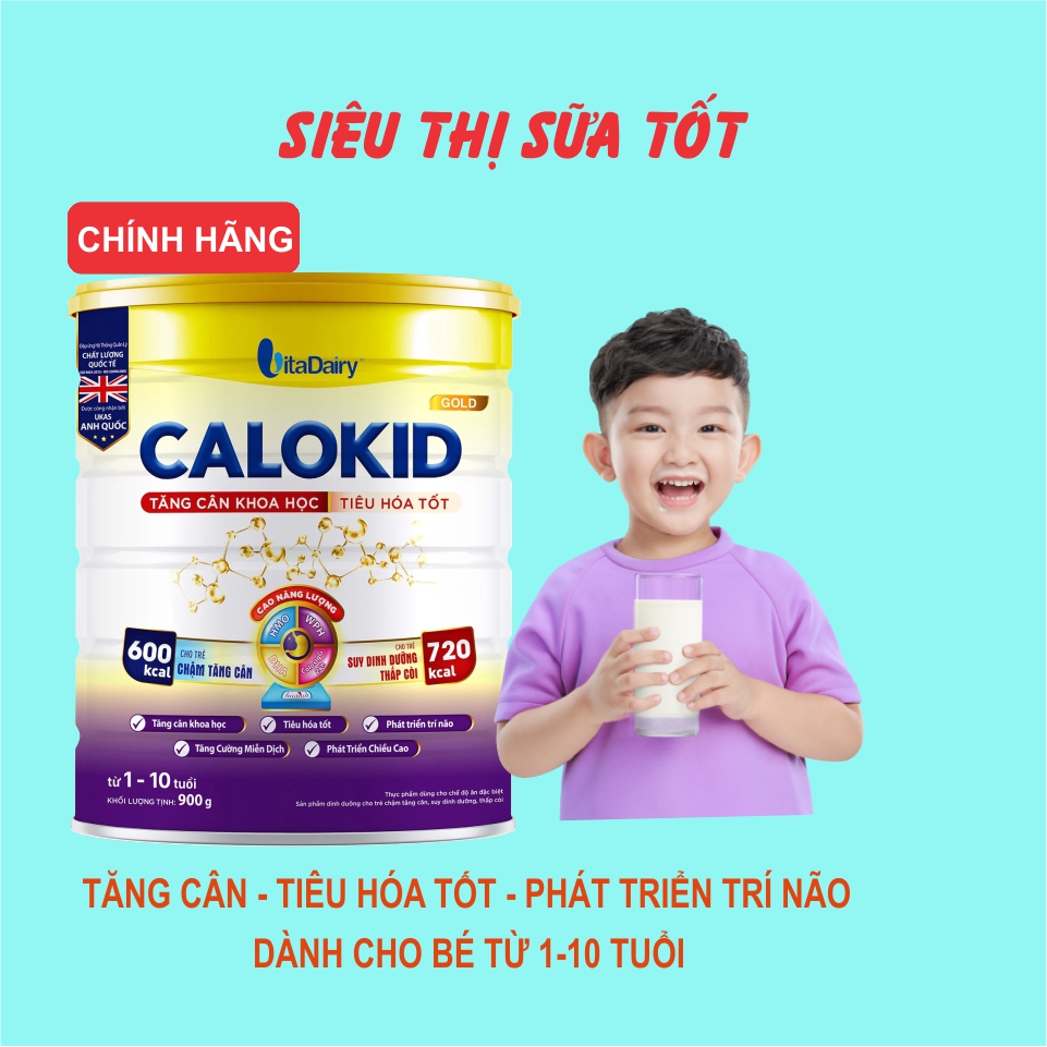 Sữa bột Calokid Gold 1+ 900g (Tiêu hóa tốt, tăng cân đạt chuẩn)