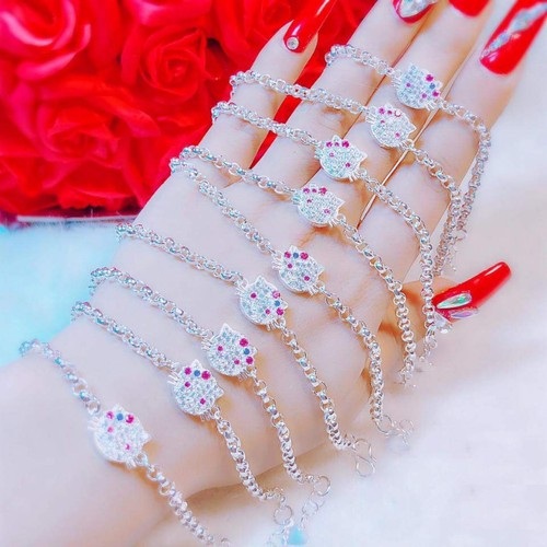 Lắc tay bạc Kitty cho bé