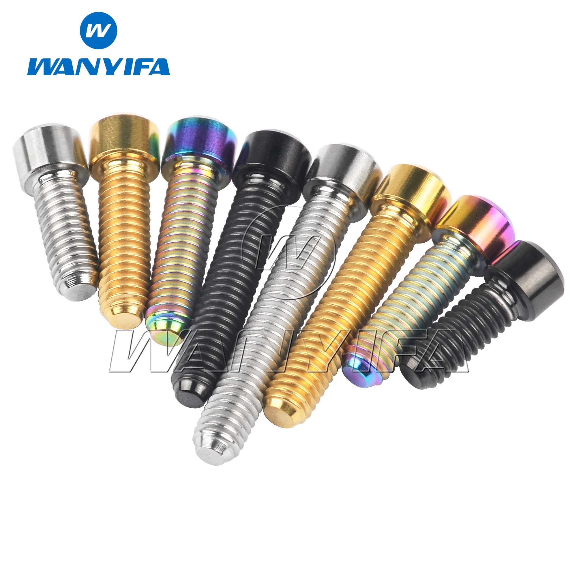 Wanyifa Bu Lông Titan M4x 10/13.5/15/ 20/ 25mmChốt Ổ Cắm Đầu Nhọn Nhỏ Cho Cùi Đề Sau/Trước Xe Đạp Bu Lông Điều Chỉnh H/L  Vít