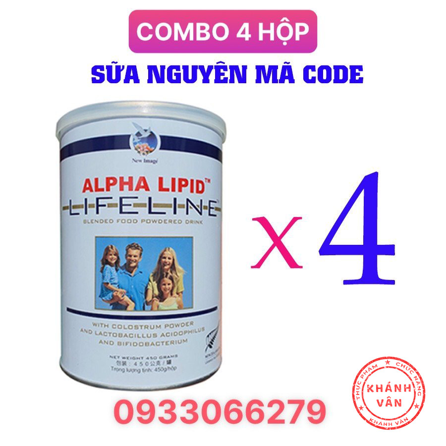 [Hoàn Tiền Giảm 10%]-[CHÍNH HÃNG] Combo 4 Hộp Sữa Non Alpha Lipid 450g