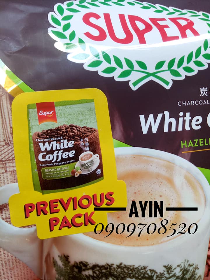 [HCM]( Bao Bì Mới ) Cà Phê Trắng Super Vị Hạt Dẻ - Super White Coffee Hazelnut Malaysia