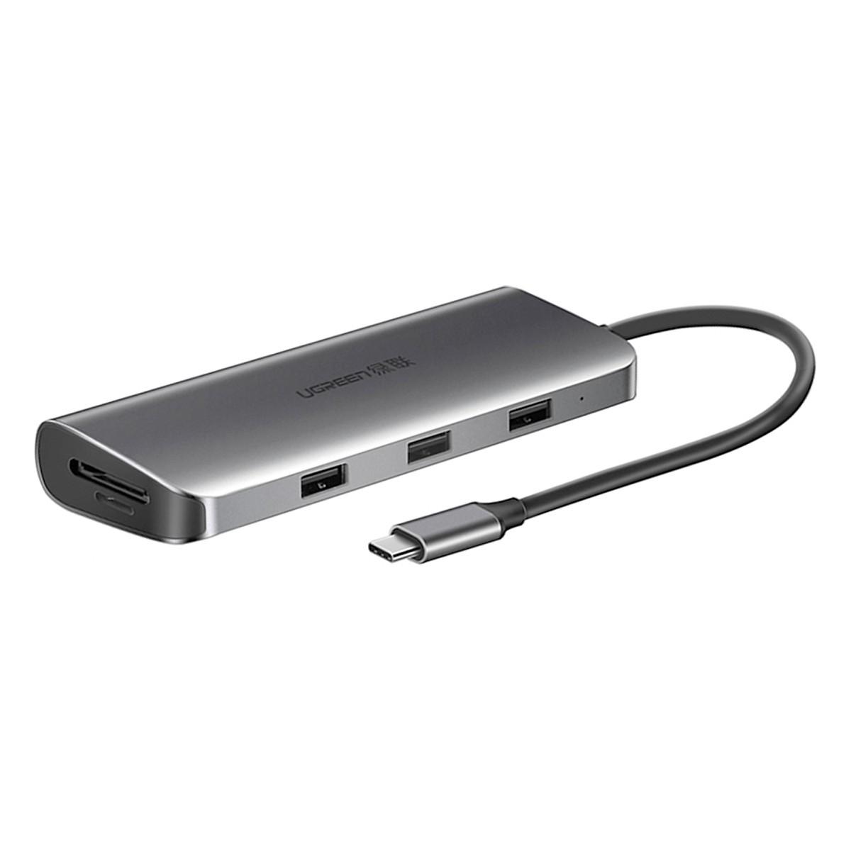 Hub USB Type C To HDMI, VGA, USB 3.0, Lan, SD, USB-C Ugreen 40873