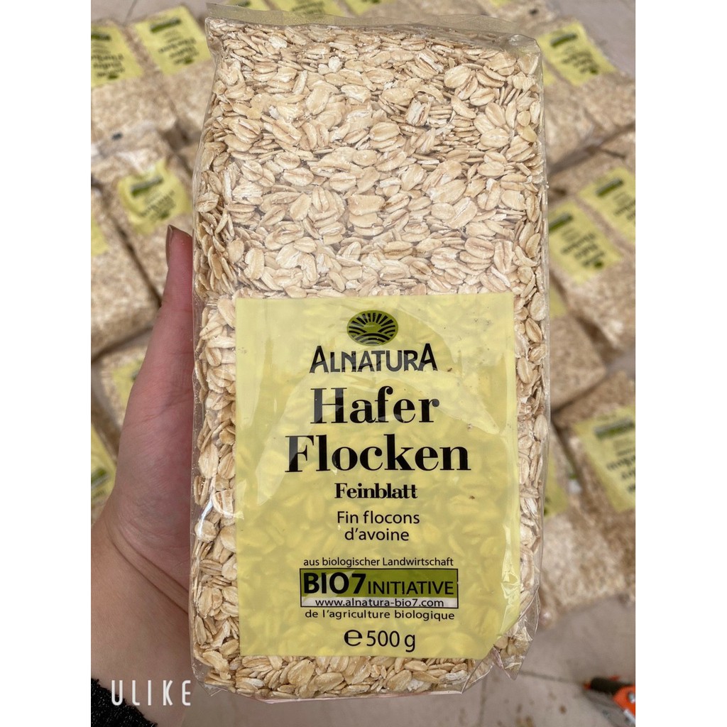 HCM1KG Yến Mạch Hafer Flocken Bio Alnatura Đức Nguyên Hạt.