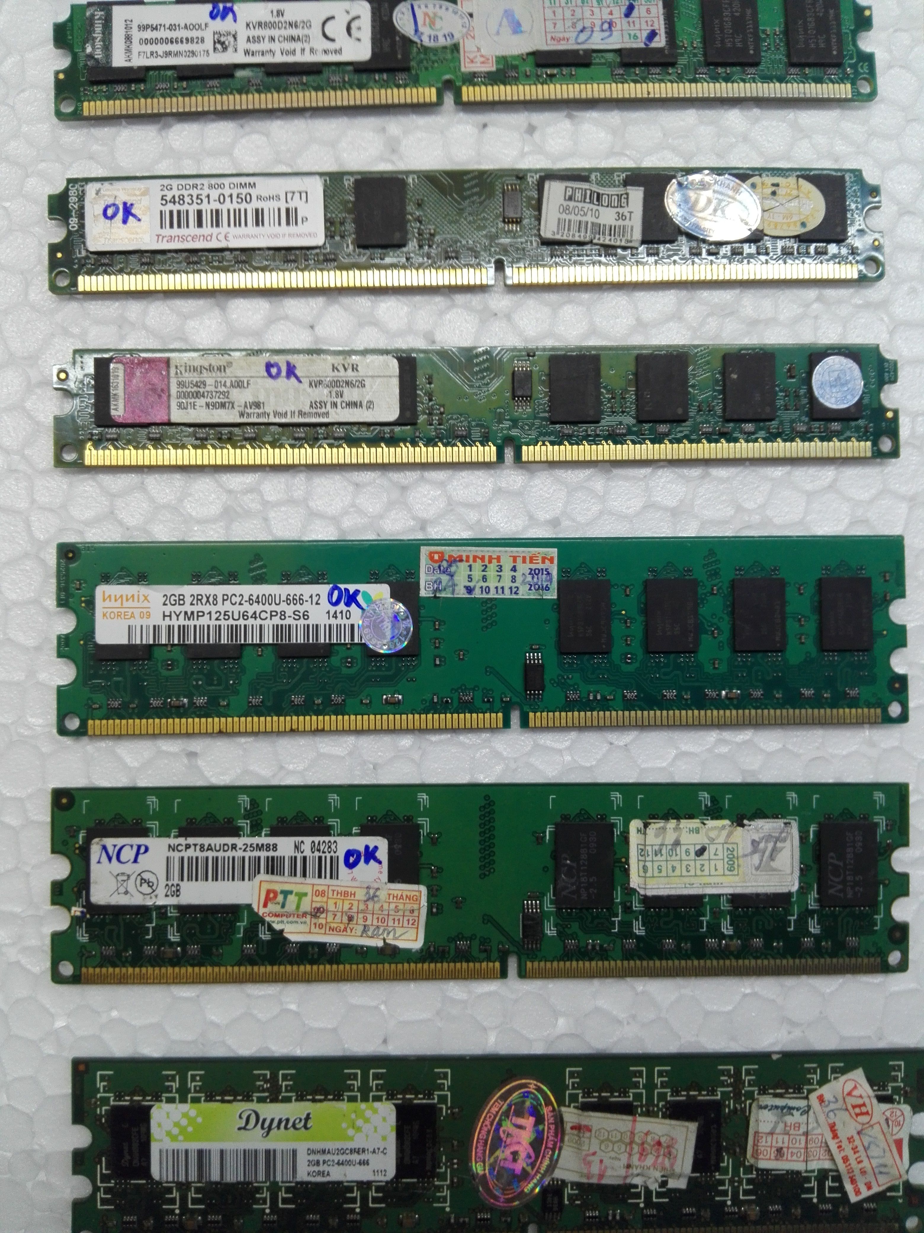 Ram DDR2 Máy tính để bàn DDRam II 2G Bus 667 / 800