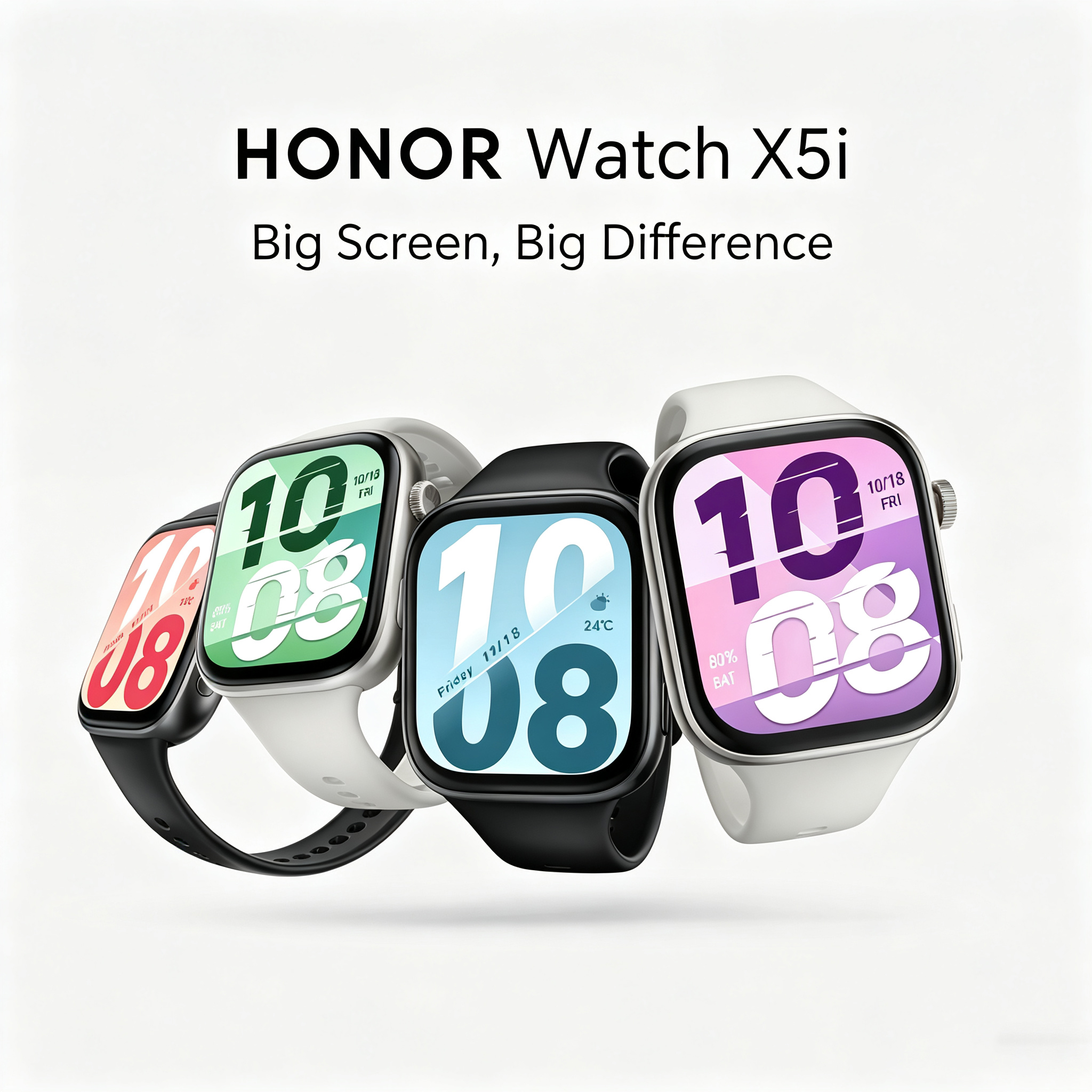 Đồng hồ thông minh HONOR Watch X5i, Màn hình AMOLED 1.97, Gọi Bluetooth, Pin 21 ngày, 109 chế độ thể thao, Theo dõi sức khỏe cả ngày, Chống nước IP68