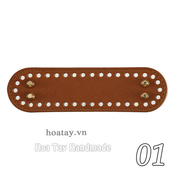 Đáy túi da pu có chân đế, đáy túi hình bầu dục 18cmx 5cm ba096