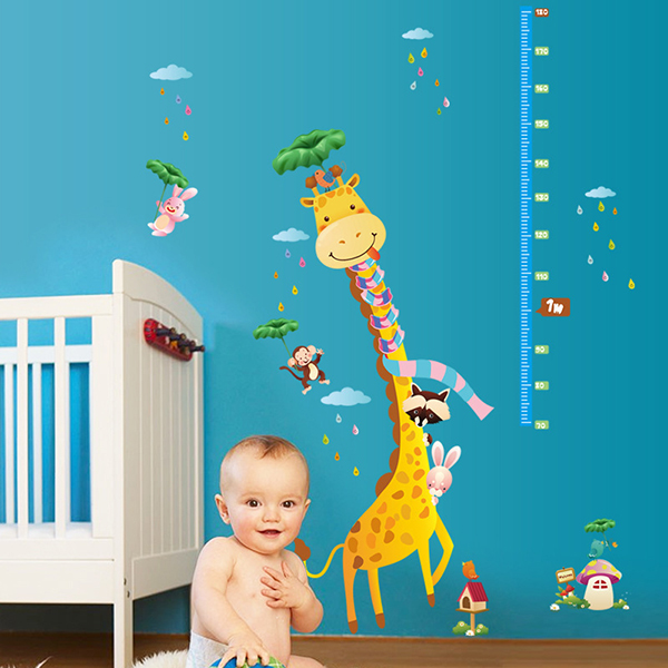 [HCM]DECAL DÁN TƯỜNG THƯỚC ĐO HƯƠU QUÀNG KHĂN