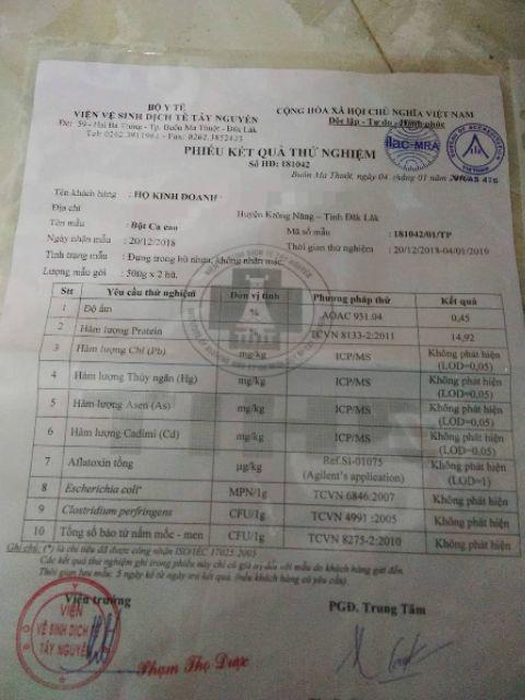 Bột Ca Cao Nguyên Chất 100% Đak Lak 500gr