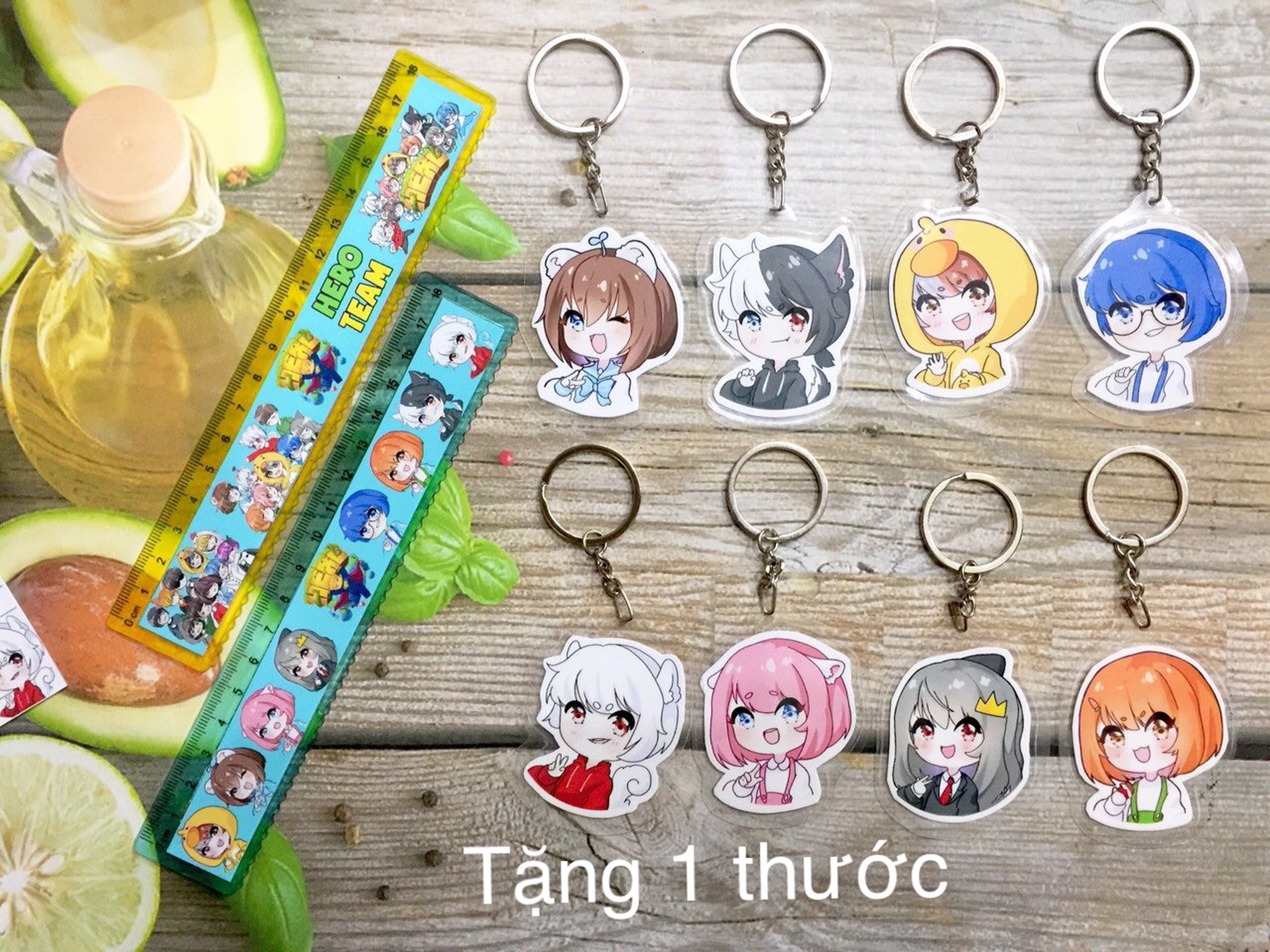 Bộ Móc 8 khóa Hero team Gồm đủ 8 thành viên