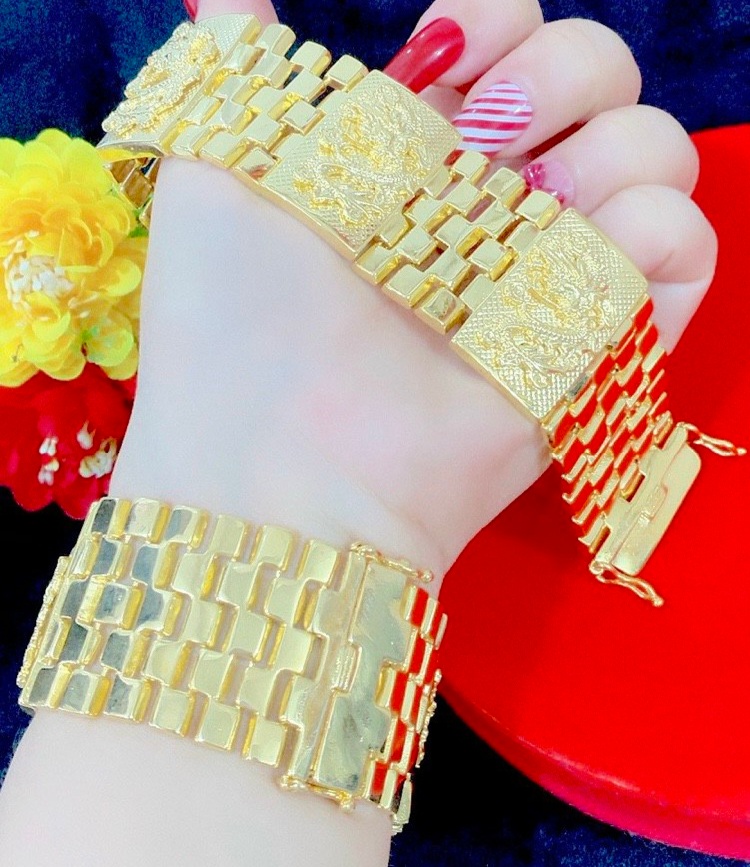 Lắc tay nam mạ vàng cao cấp bảng to kiểu dáng hình rồng 300622 - mang đi tiệc - chất liêu lõi bạc 925 cam kết không đen - thiết kế thời thượng phù hợp với mọi lứa tuổi ,lac tay dep, lac tay, lac tay nu, mau lac tay dep, lac tay