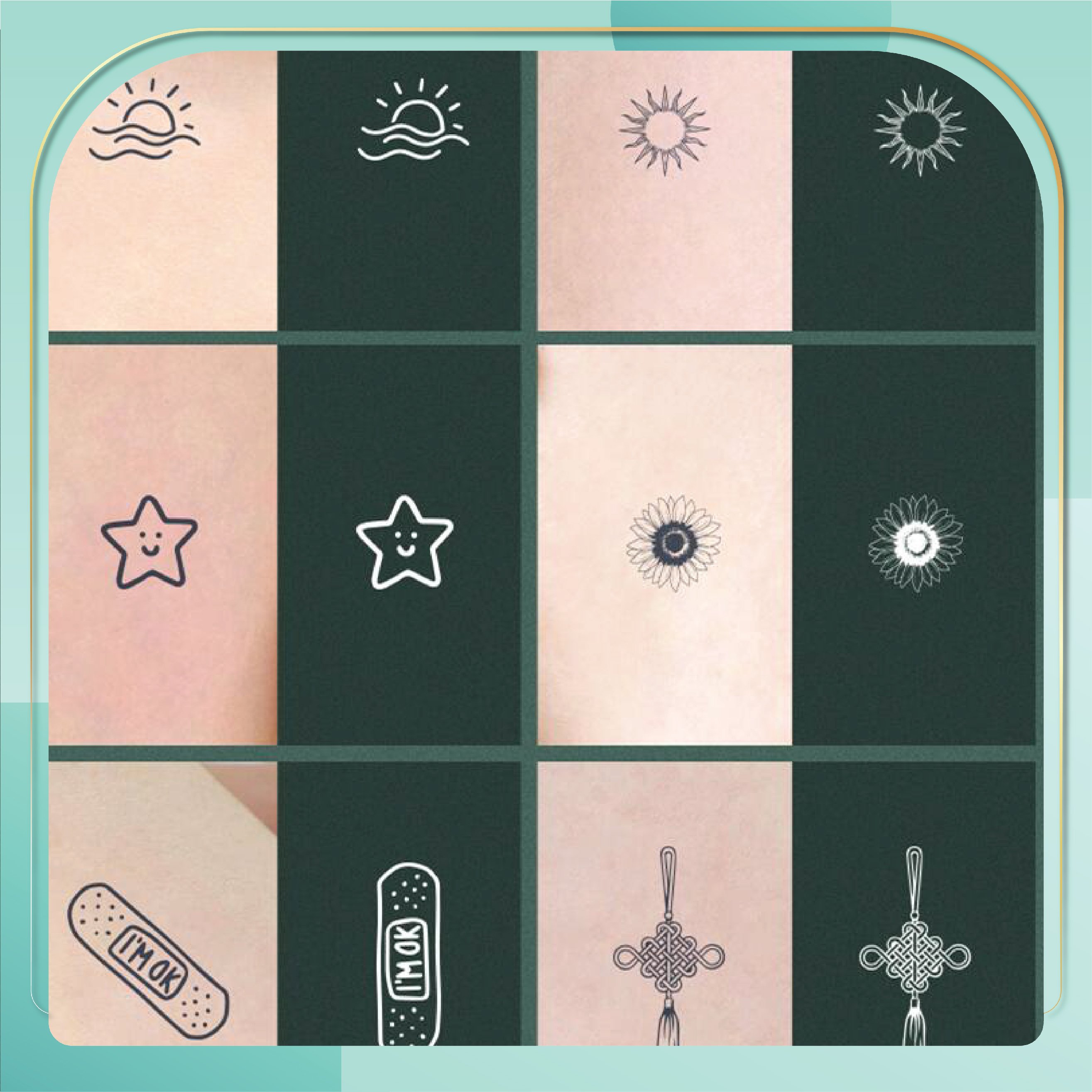 Hình xăm dán, Mini tattoo, hình xăm tạm thời