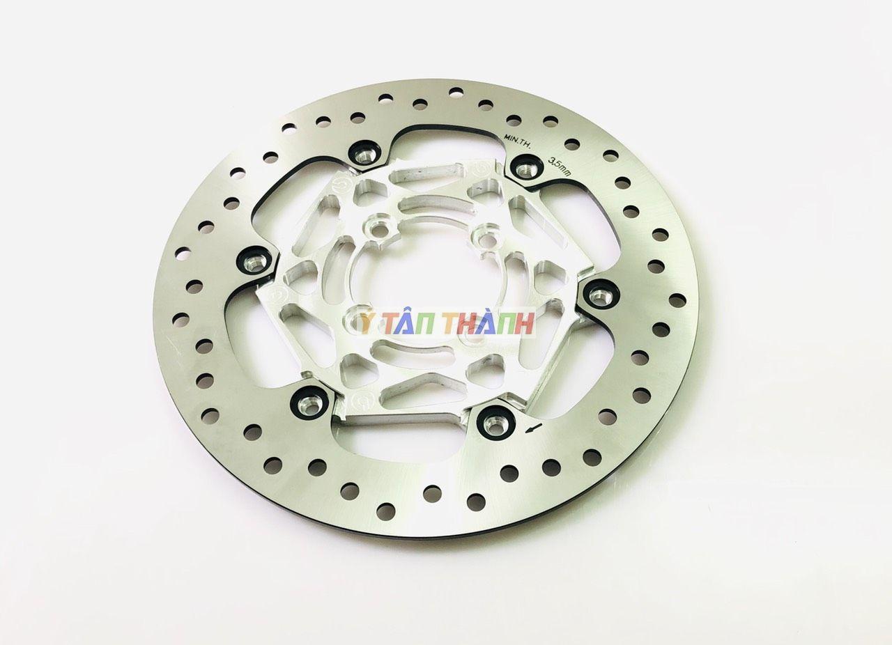 Đĩa Thắng 260Mm Lòng Nhôm Xoáy Bạc