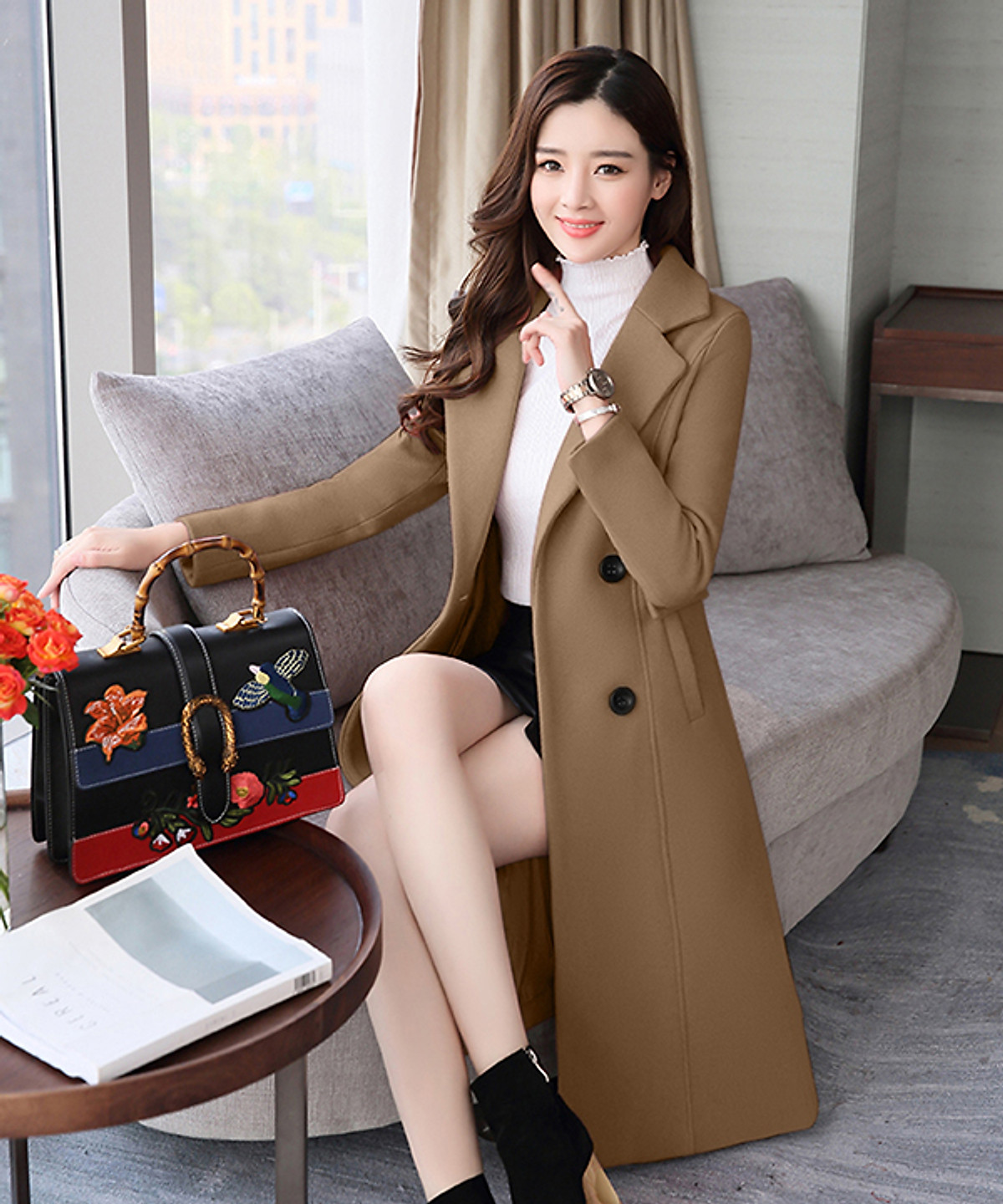 ÁO DẠ MĂNG TÔ CỔ VEST