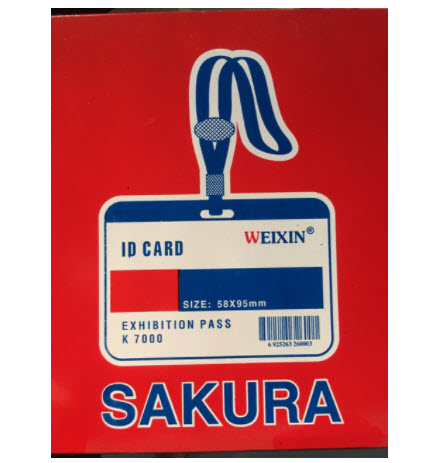Hộp thẻ đeo bảng tên sakura (50 cái bao gồm dây và thẻ)