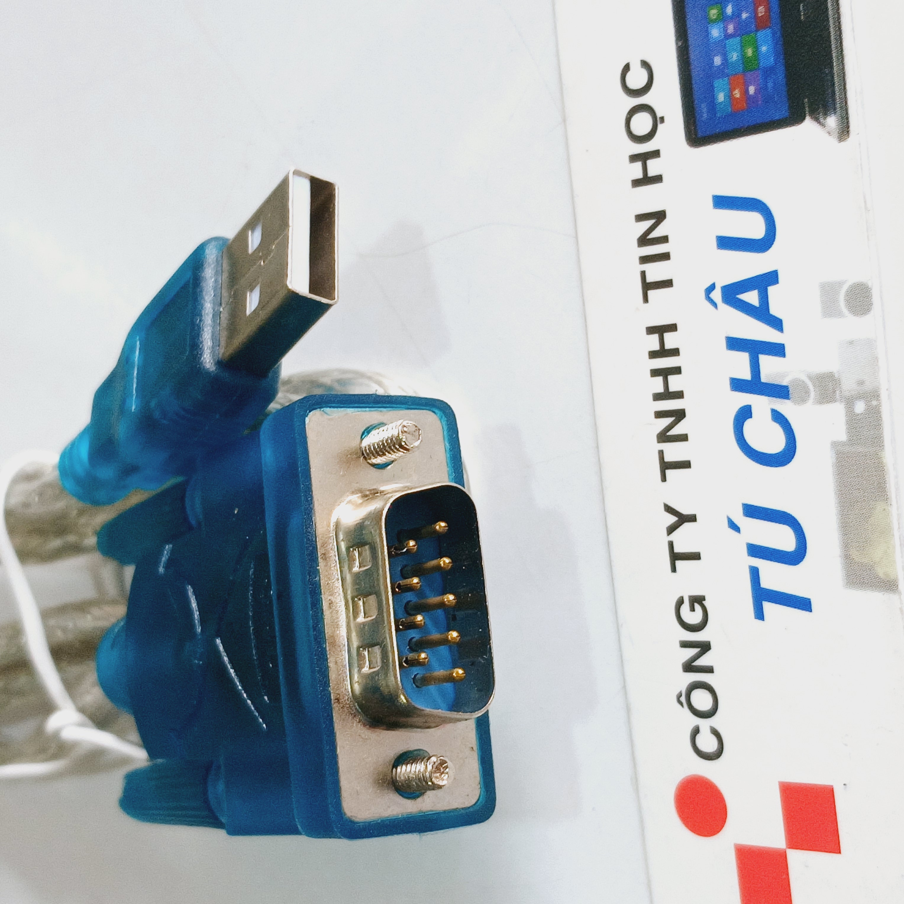 Cáp RS232 / USB 2.0 ra Com 9 DB9 (Com 9: DB9 Lổ Cái 1.5M / DB9 Kim Đực 80Cm)