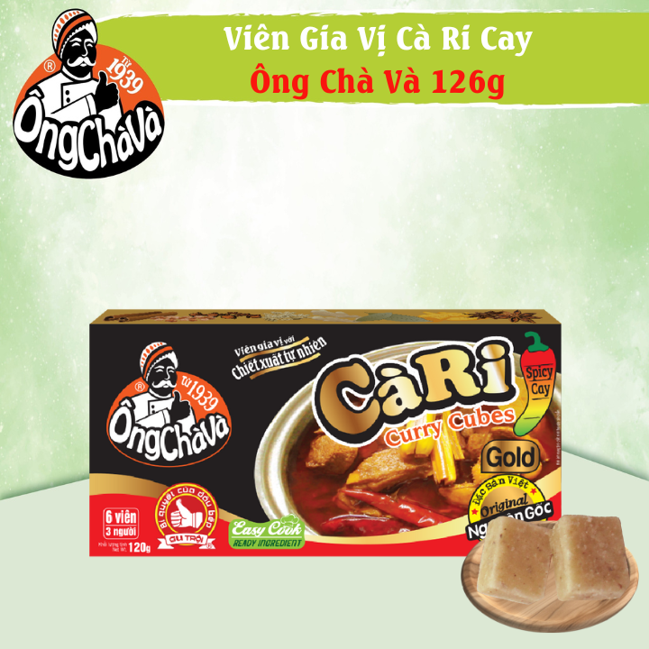 Ong cha va spicy curry cubes gold 120gr