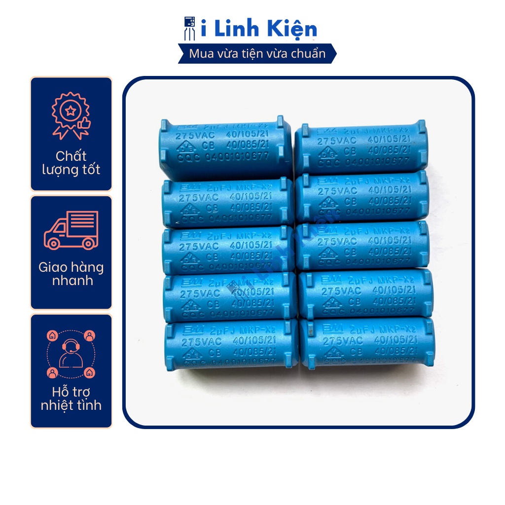 Tụ bếp từ 0.27UF 0.3UF 2UF 5UF 8UF 10UF combo 10 con.