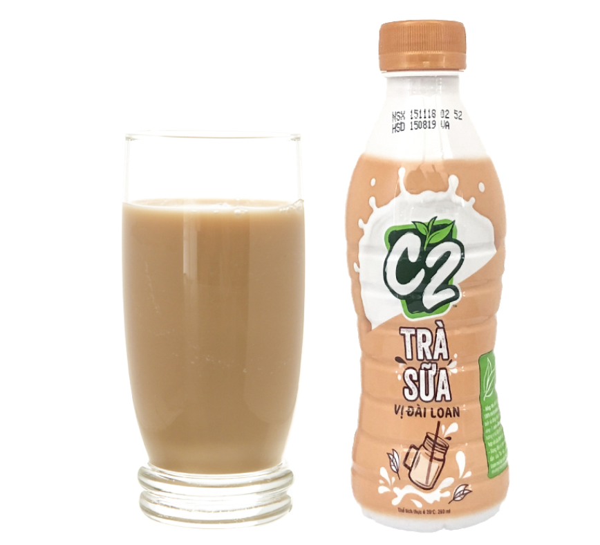 Thùng 24 chai trà sữa Đài Loan C2 260ml (Team milk tea)