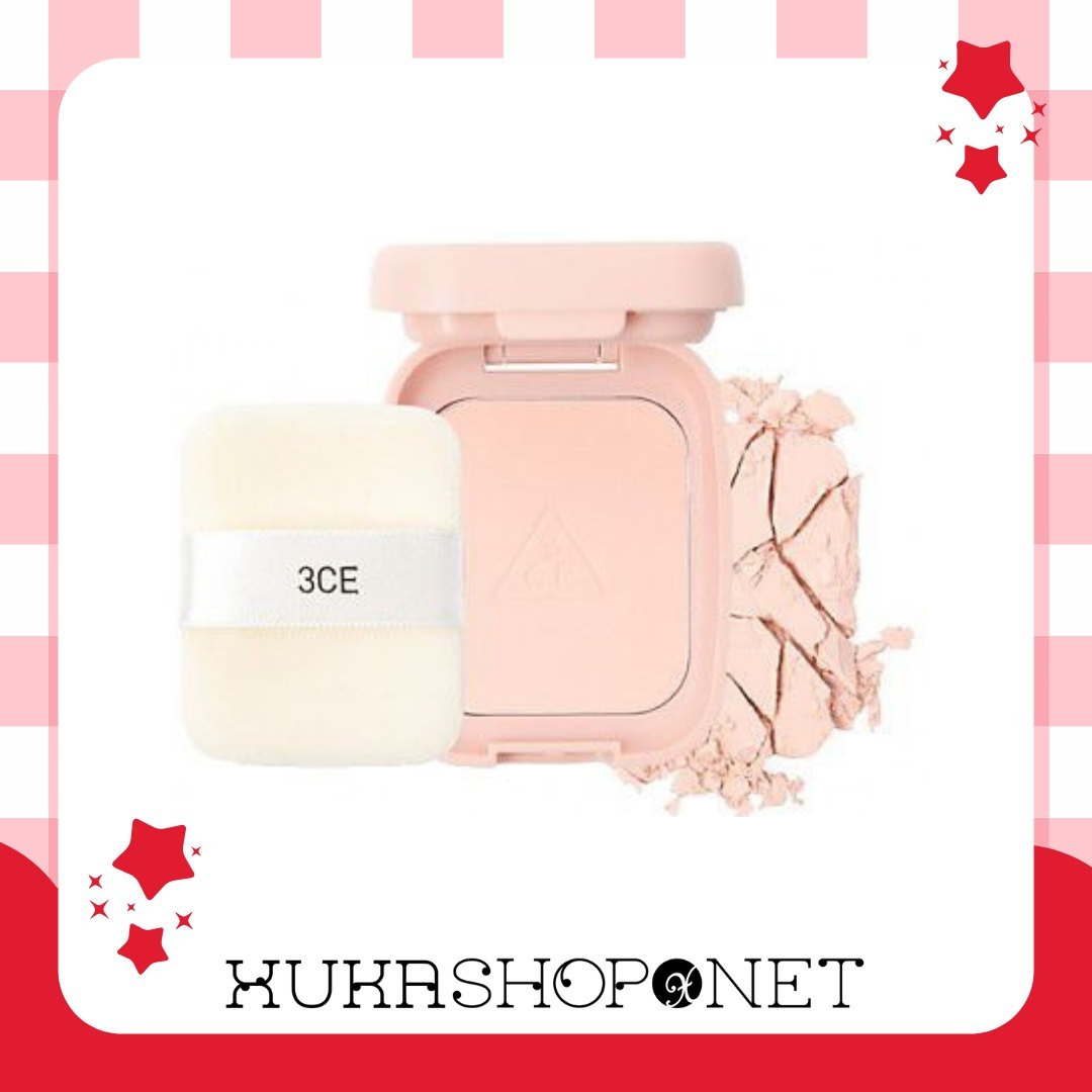 Phấn phủ dạng nén 3ce blur sebum powder siêu mịn & kiềm dầu tốt 7.4g
