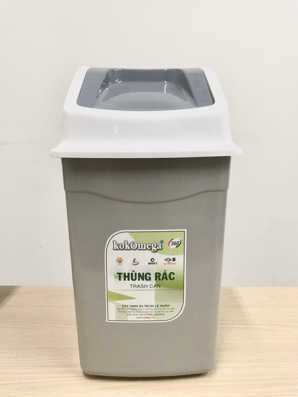 Combo Thùng Rác Nắp Lật kokOmega 18L và 12L