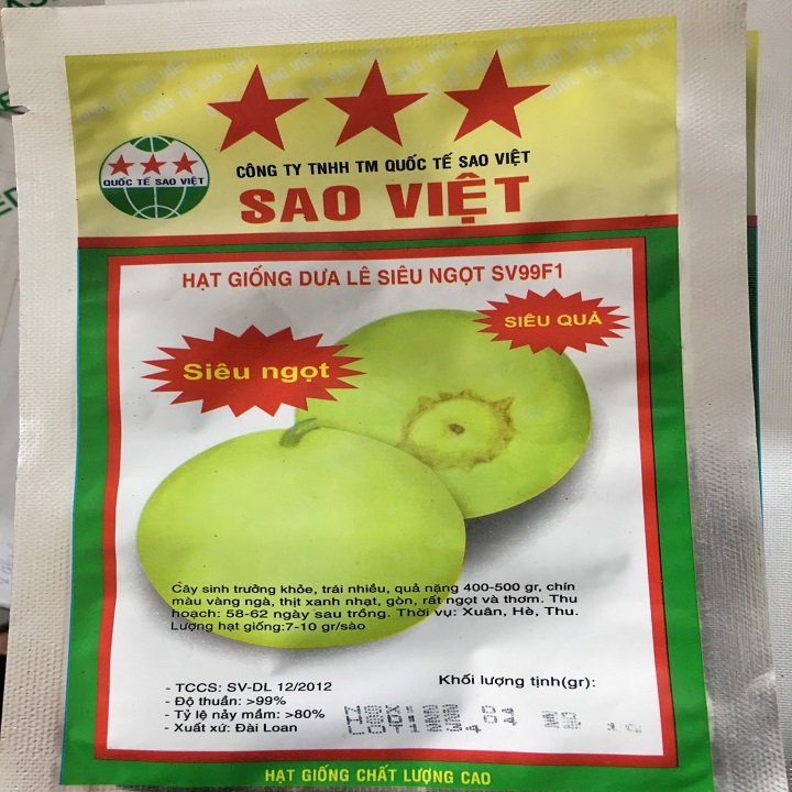 Hạt giống Dưa Lê Siêu Ngọt SV99 F1