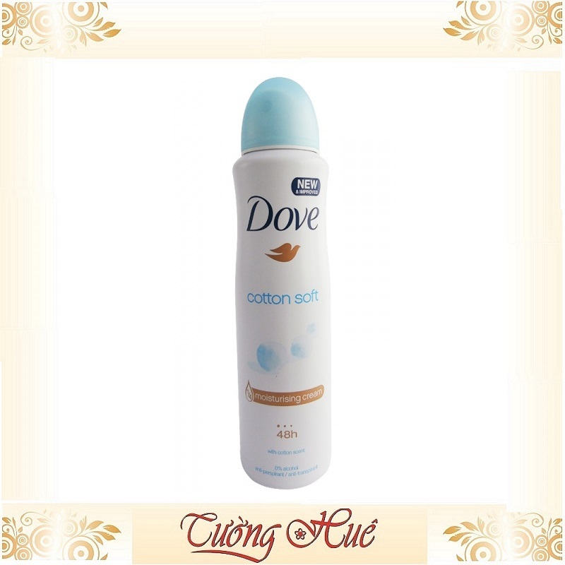Xịt Khử Mùi Dove Cotton Soft Moisturising Cream 48H - 150ml - Cotton. cao cấp