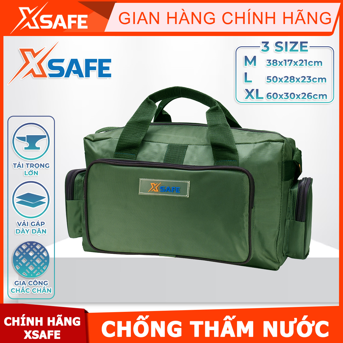 [Speed] xsafe 3-size M/L/XL multi-purpose tool bag, thick double-layer wear, difficult to tear, strong polyester sewing thread for premium gear bag