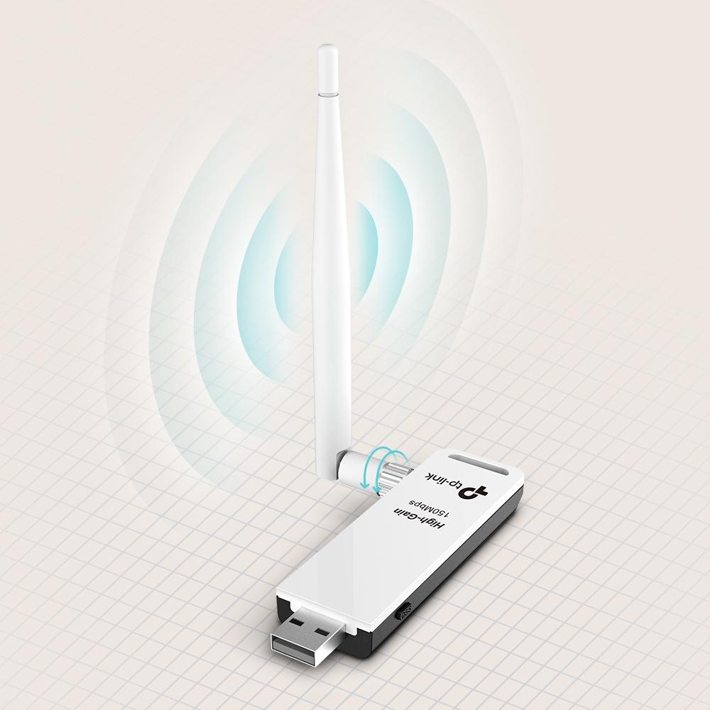 Bộ Thu Sóng Wifi USB Wifi TP-Link TL-WN722N Độ Lợi Cao Tốc Độ 150Mbps - Hàng Chính Hãng