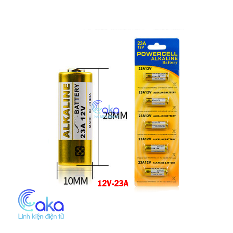 Pin 12v 23a alkaline powercell pin remote điều khiển
