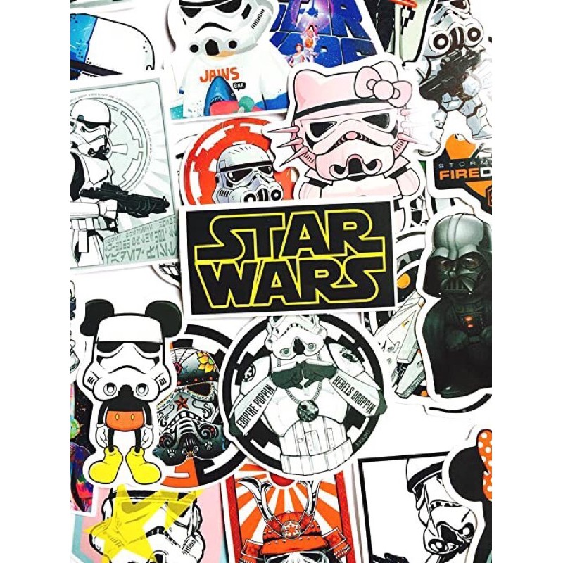 combo 30-60 sticker star wars decal hóc dán/ hình dán star wars