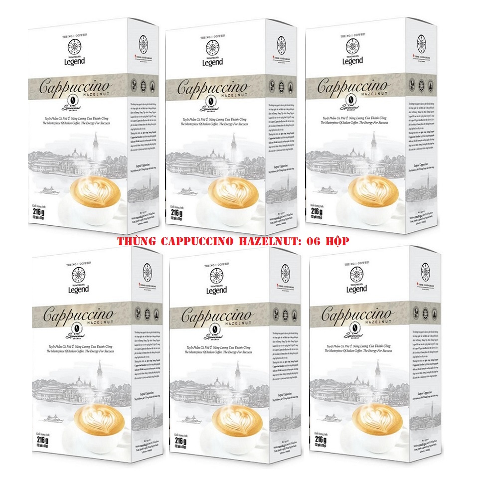 Combo 12 Hộp Cà phê Cappuccino Hazelnut Trung Nguyên( Thùng 12 Hộp x 12 Gói)